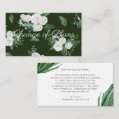 Haushalt, Rose über grüne Hintergrundinformationen Mitteilungskarte (Vorne/Hinten)