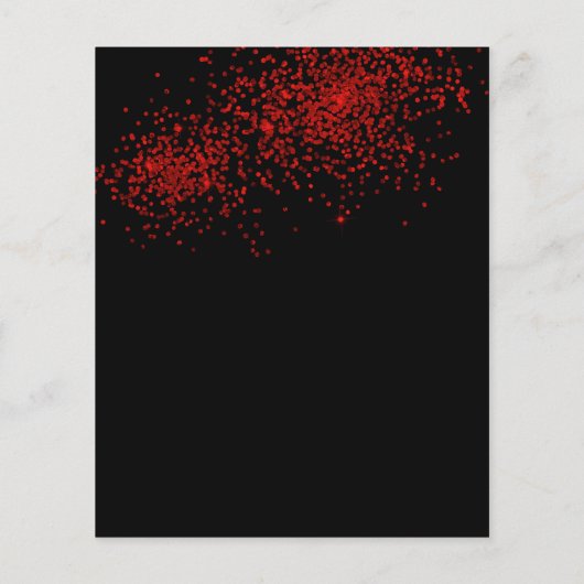 HAUSHALT Roter Schwarzer Balken Confetti Erwachsen (Rückseite)