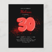 HAUSHALT Roter Schwarzer Balken Confetti Erwachsen (Vorderseite)