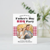 HAUSHALT Rotes Kariertes Foto Vatertag GRILLEN (Stehend Vorderseite)