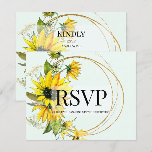 HAUSHALT/ RSVP-Karte (Vorne/Hinten)