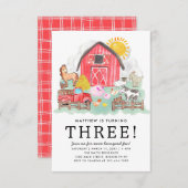 Haushalt Rustikale Barnyard Tiere Kids Farm Geburt Mitteilungskarte (Vorne/Hinten)