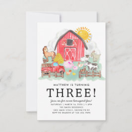 Haushalt Rustikale Barnyard Tiere Kids Farm Geburt Mitteilungskarte