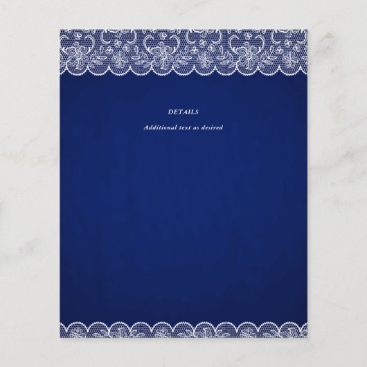 HAUSHALT Rustikale BLAU White Lace Farmhouse Hochz (Rückseite)