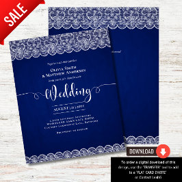 HAUSHALT Rustikale BLAU White Lace Farmhouse Hochz