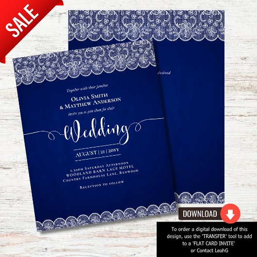 HAUSHALT Rustikale BLAU White Lace Farmhouse Hochz