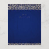 HAUSHALT Rustikale BLUE Gold Spitzen Bauernhof Hoc (Rückseite)