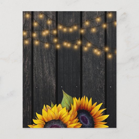 Haushalt rustikale Blumenwechsel Ankündigung Flyer (Hinten)