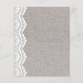 HAUSHALT Rustikale Burlap Lace Bridal Dusche Einla (Rückseite)