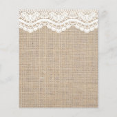 HAUSHALT Rustikale Burlap Lace Bridal Dusche Einla (Rückseite)