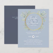 HAUSHALT Rustikale Dusty Blue Floral Wedite (Vorne/Hinten)