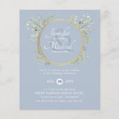 HAUSHALT Rustikale Dusty Blue Floral Wedite (Vorderseite)