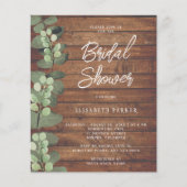 Haushalt rustikale Eukalyptus-Brautdusche Flyer (Vorne)