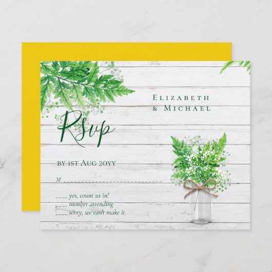 HAUSHALT Rustikale Grünflächen UAWG Fern Blätter (Vorne/Hinten)