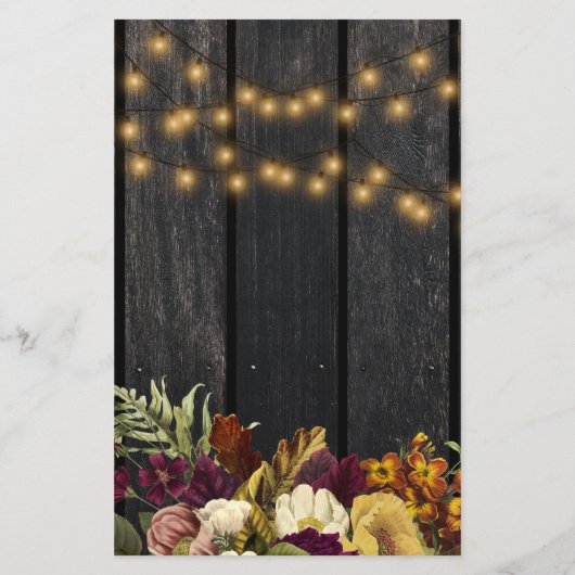 Haushalt rustikale Herbst Blumendusche (Rückseite)