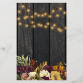 Haushalt rustikale Herbst Blumendusche Flyer (Hinten)