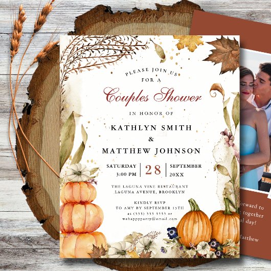 Haushalt Rustikale Herbst Hochzeit im Herbst Paare Flyer