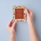 Haushalt Rustikale Herbstleaf Erntedank Einladung Flyer (Gruppe)