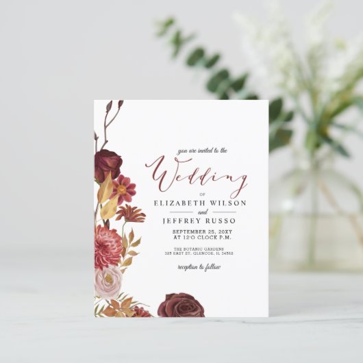 Haushalt Rustikale Hochzeit im Herbst Herbst Einla (Stehend Vorderseite)