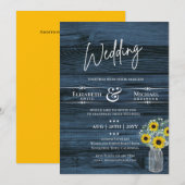 HAUSHALT Rustikale Hochzeitblume Gelbe Sonnenblume (Vorne/Hinten)