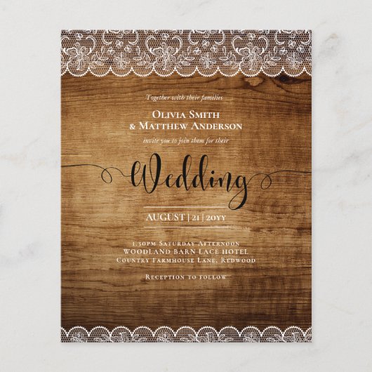 HAUSHALT Rustikale Hochzeitslandschaft (Vorderseite)