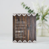 HAUSHALT Rustikale Holzereihen Einladung (Stehend Vorderseite)