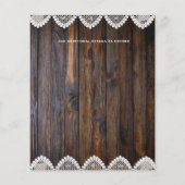 HAUSHALT Rustikale Holzereihen Einladung (Rückseite)