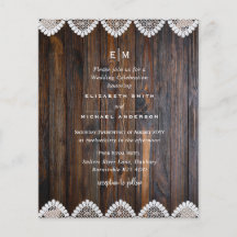 HAUSHALT Rustikale Holzereihen Einladung