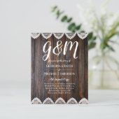 HAUSHALT Rustikale Holzereihen Einladung (Stehend Vorderseite)