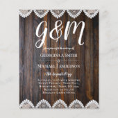 HAUSHALT Rustikale Holzereihen Einladung (Vorderseite)