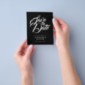 HAUSHALT Rustikale Kalligraphie Save the Date Einl Flyer (Gruppe)