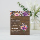 HAUSHALT Rustikale Lila Korallenpfirsichhochzeit E (Stehend Vorderseite)