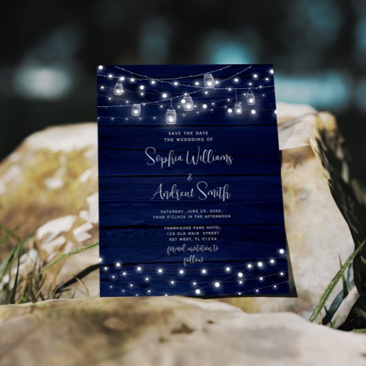 Haushalt Rustikale Navy Holz Mason Jars Save the D