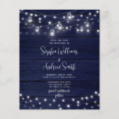 Haushalt Rustikale Navy Holz Mason Jars Save the D (Vorderseite)