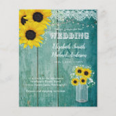 HAUSHALT Rustikale Sonnenblume Aquamarin Gelbe Hoc (Vorderseite)