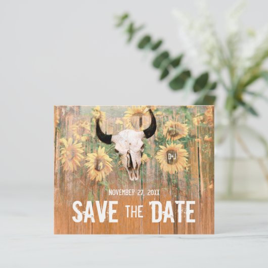 Haushalt Rustikale Sonnenblumen Bull Skull Save th (Stehend Vorderseite)