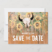 Haushalt Rustikale Sonnenblumen Bull Skull Save th (Vorderseite)