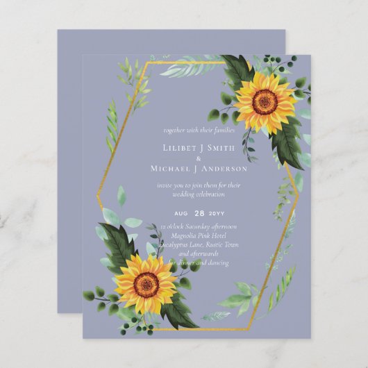 HAUSHALT Rustikale Sonnenblumen Grüne Blätter Hoch (Vorne/Hinten)