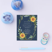 HAUSHALT Rustikale Sonnenblumen Grüne Blätter Hoch Flyer (Einzeln)