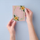 HAUSHALT Rustikale Sonnenblumen Grüne Blätter Hoch Flyer (Gruppe)