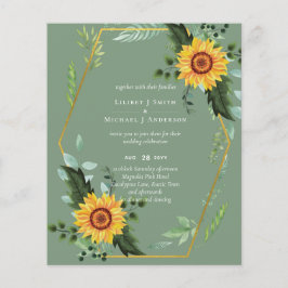 HAUSHALT Rustikale Sonnenblumen Grüne Blätter Hoch Flyer