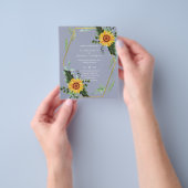 HAUSHALT Rustikale Sonnenblumen Grüne Blätter Hoch Flyer (Gruppe)