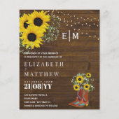 HAUSHALT Rustikale Sonnenblumen Gypsophila Hochzei (Vorderseite)