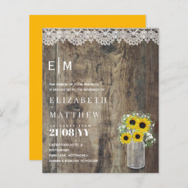 HAUSHALT Rustikale Sonnenblumen Gypsophila Hochzei