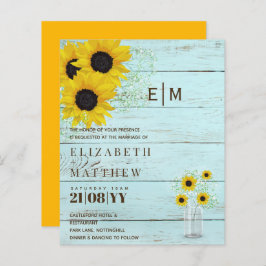 HAUSHALT Rustikale Sonnenblumen Gypsophila Hochzei