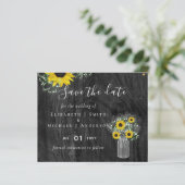 HAUSHALT Rustikale Sonnenblumen Hochzeitstag Rett (Stehend Vorderseite)