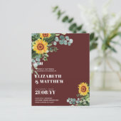 HAUSHALT Rustikale Sonnenblumen Moderne Hochzeit v (Stehend Vorderseite)