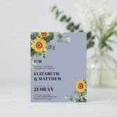 HAUSHALT Rustikale Sonnenblumen Moderne Hochzeit v (Stehend Vorderseite)