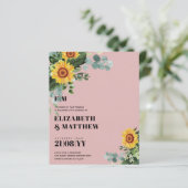 HAUSHALT Rustikale Sonnenblumen Moderne Hochzeit v (Stehend Vorderseite)