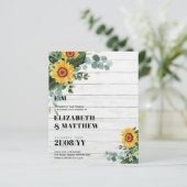 HAUSHALT Rustikale Sonnenblumen Moderne Hochzeit v (Stehend Vorderseite)